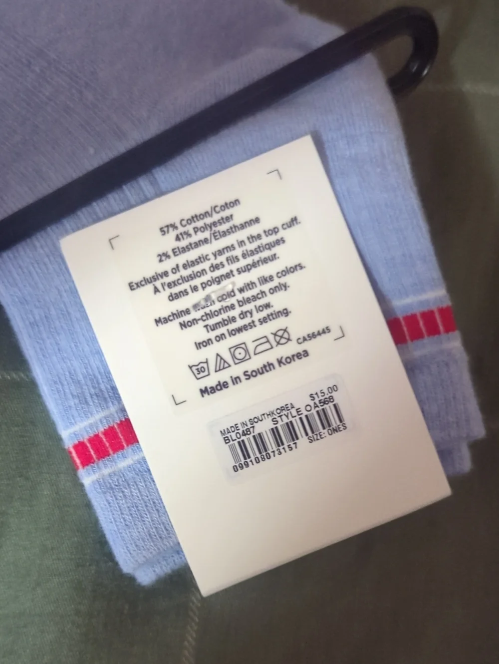 Madewell Light Blue Ankle Socks